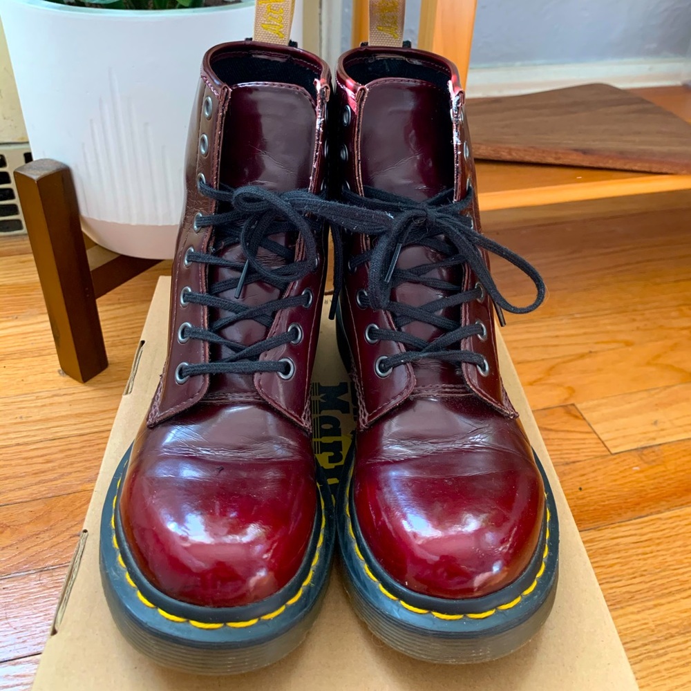 Vegan 1460 Cherry Red Doc Martens